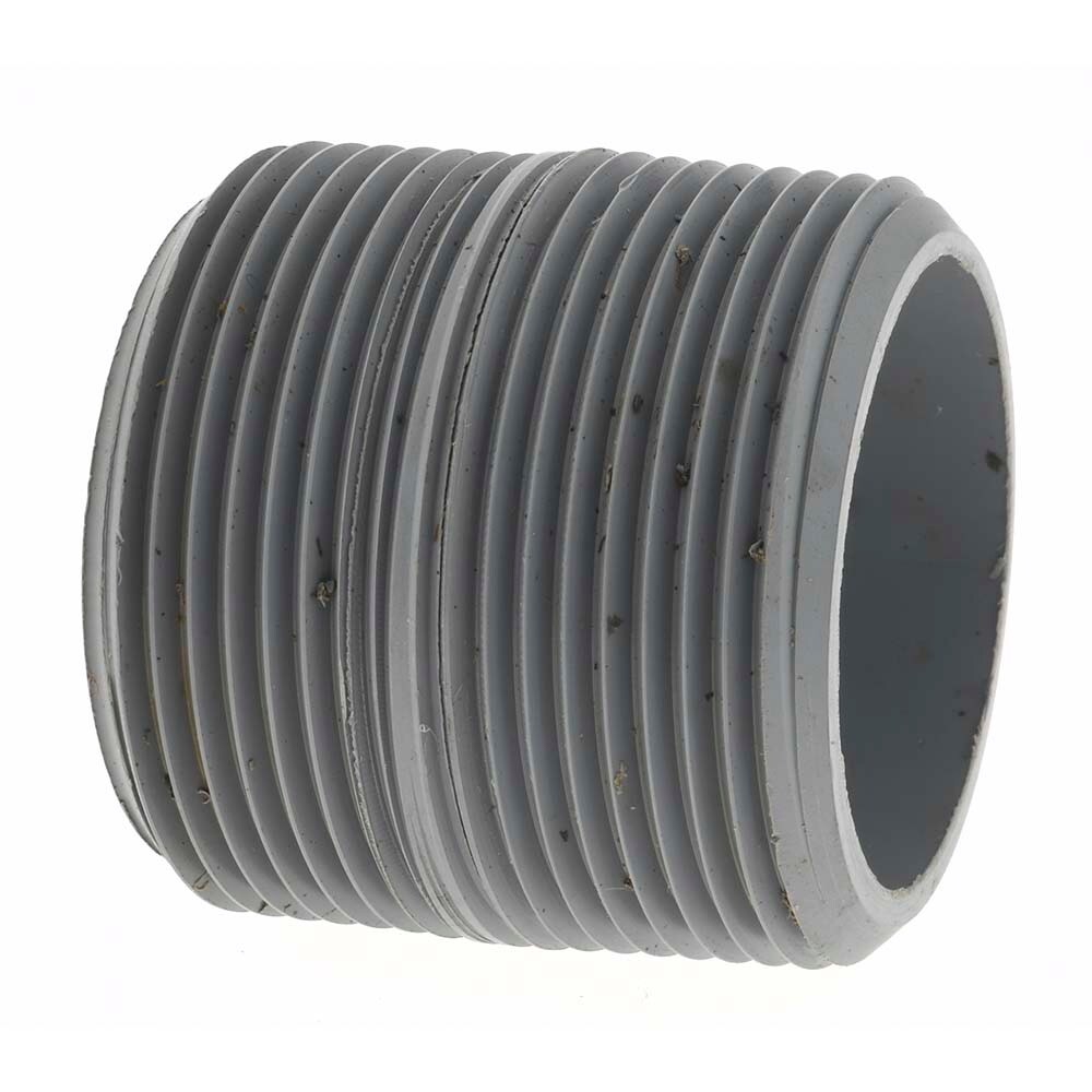 1-1/2" Pipe, 1-3/4" Long CPVC Threaded Plastic Pipe Nipple