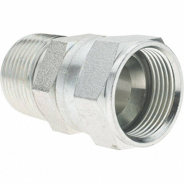 Steel Flared Tube Connector: 1" Tube OD, 1-11-1/2 x 1-5/16-12 Thread, 37 ° Flared Angle