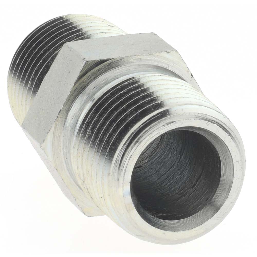 thumbnail image 2 of BRENNAN 5-Pack 3/8 MNPT X 3/8 MNPT Hex Nipple | Plated Steel Hydraulic Fitting 5404-06-06 2 of 3