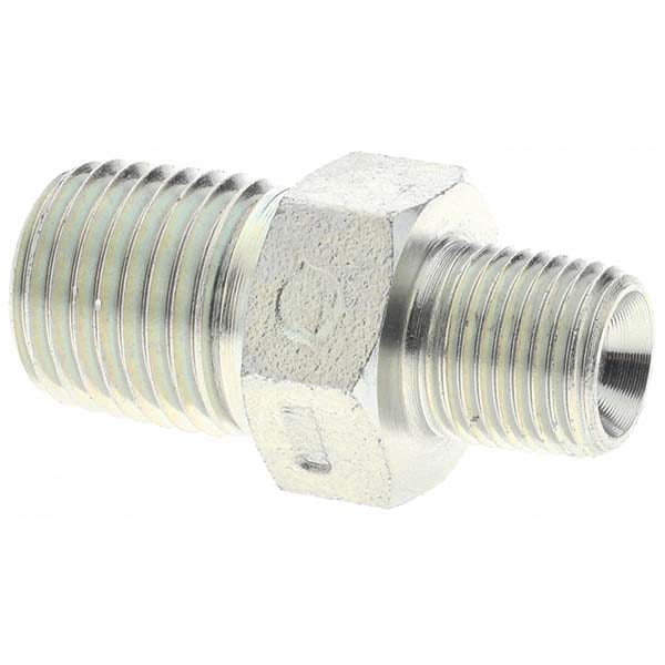 Industrial Pipe Hex Plug: 1/4 x 1/8" Male Thread, MNPT x MNPT