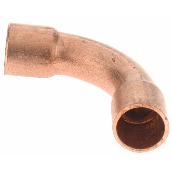 Wrot Copper Pipe 90 ° Long Radius Elbow: 1/4" x 1/4" Fitting, C x C