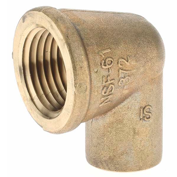 Cast Copper Pipe 90 ° Elbow: 1/2" x 1/2" Fitting, C x F