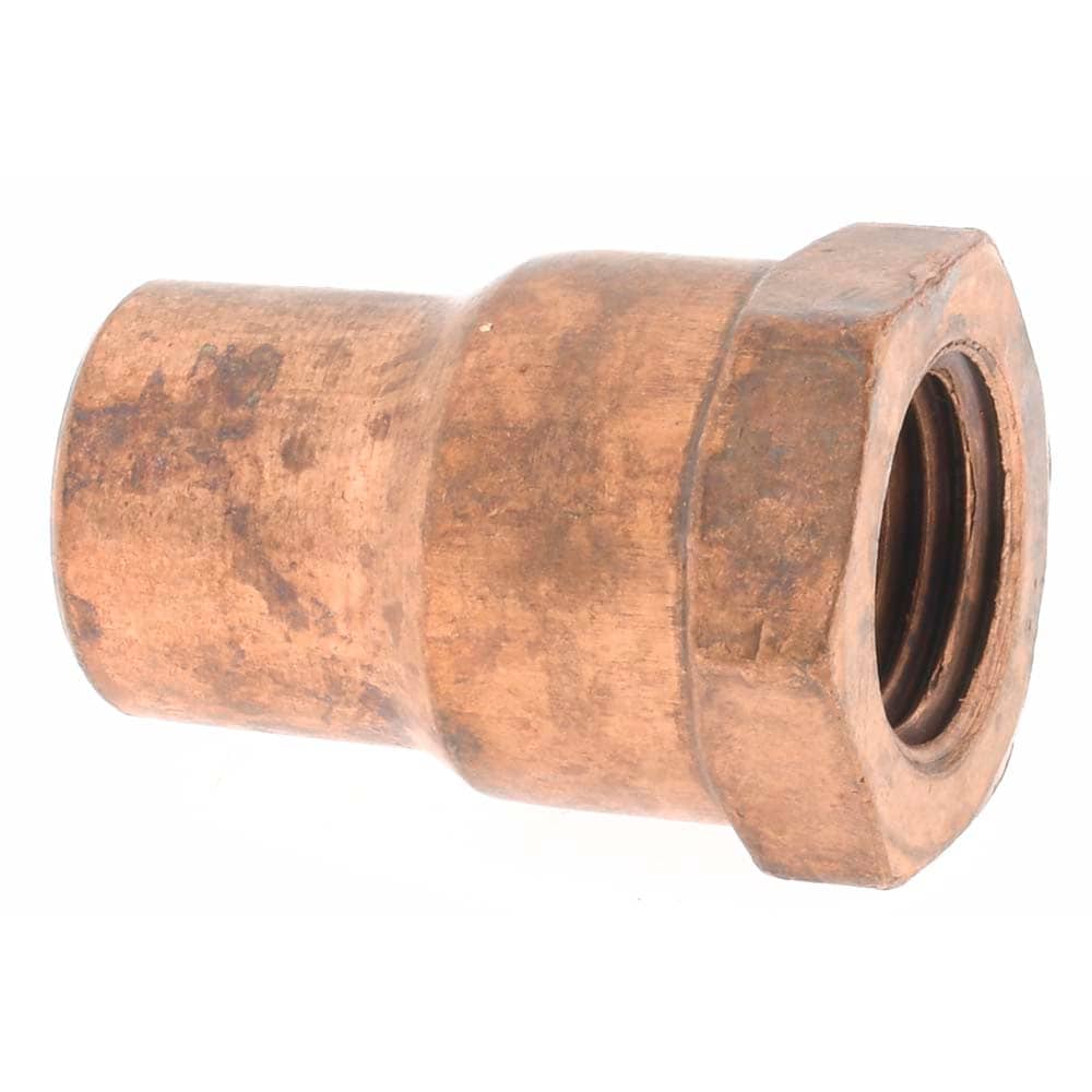 Wrot Copper Pipe Adapter: 3/8" x 1/4" Fitting, C x F