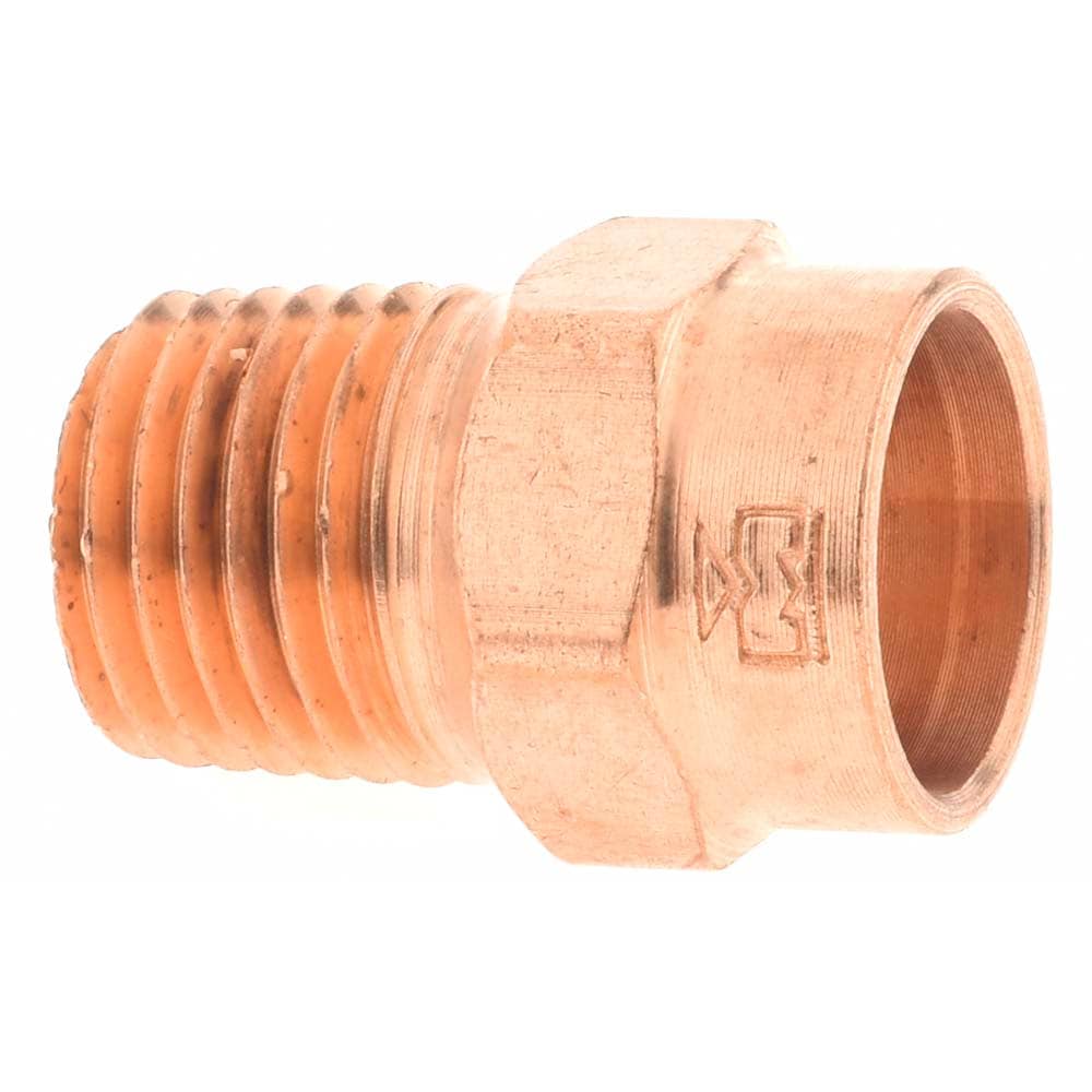 Wrot Copper Pipe Adapter: 3/8" x 1/4" Fitting, C x M