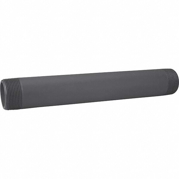 1-1/4" Pipe, 3" Long PVC Threaded Plastic Pipe Nipple