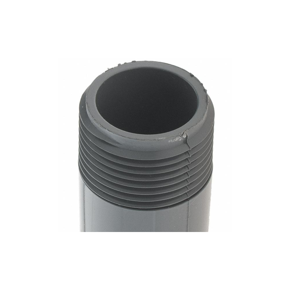 Value Collection 1" Pipe, 6" Long PVC Threaded Plastic Pipe Nipple