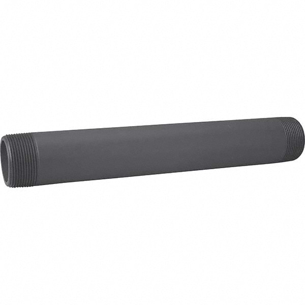 1/2" Pipe, 3" Long PVC Threaded Plastic Pipe Nipple