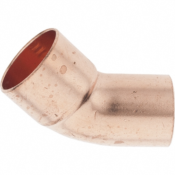 Wrot Copper Pipe 45 ° Street Elbow: 1-1/4" Fitting, FTG x C