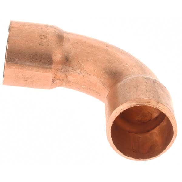 Wrot Copper Pipe 90 ° Long Radius Elbow: 3/8" x 3/8" Fitting, C x C