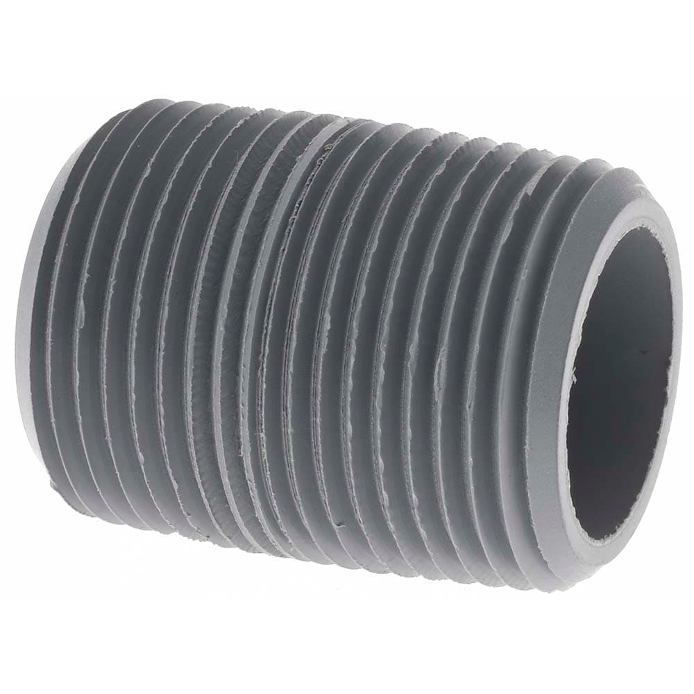 3/4" Pipe, 1-3/8" Long CPVC Threaded Plastic Pipe Nipple