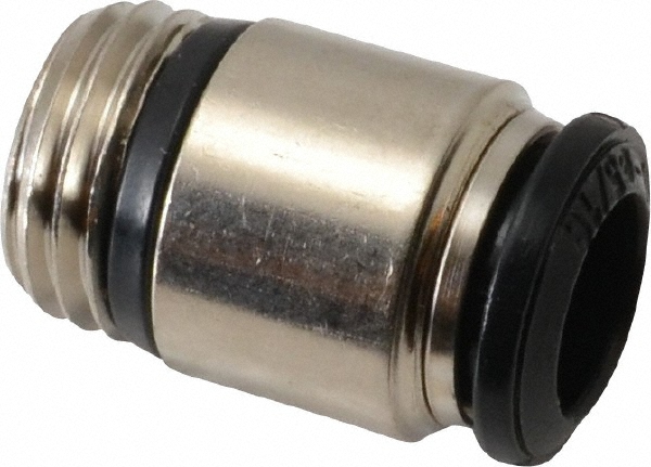 Push-To-Connect Tube to Universal Thread Tube Fitting: Male with Internal Hex, Straight, 1/4" Thread