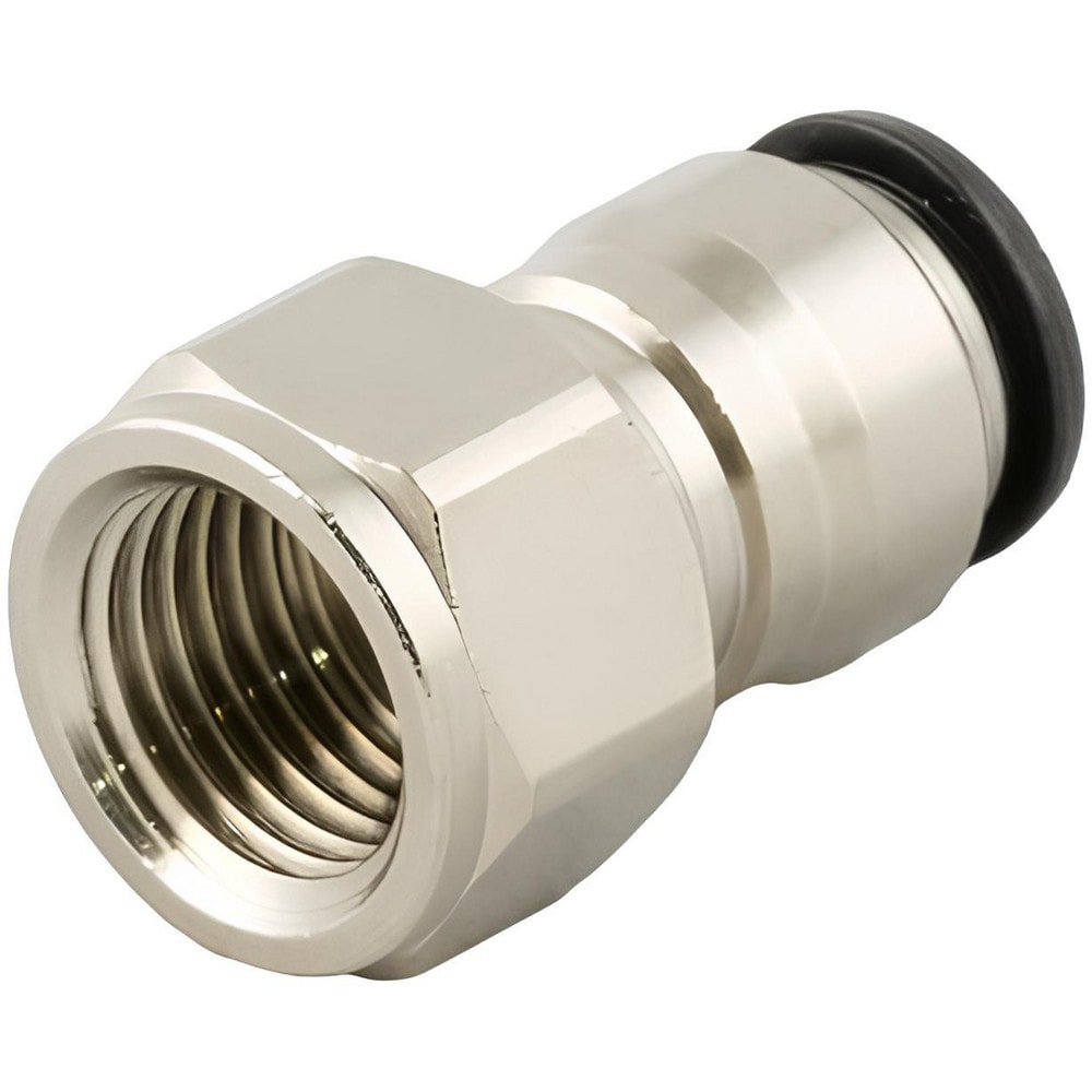 Push-To-Connect Tube to Female & Tube to Female BSPP Tube Fitting: Female, Straight, 1/8" Thread