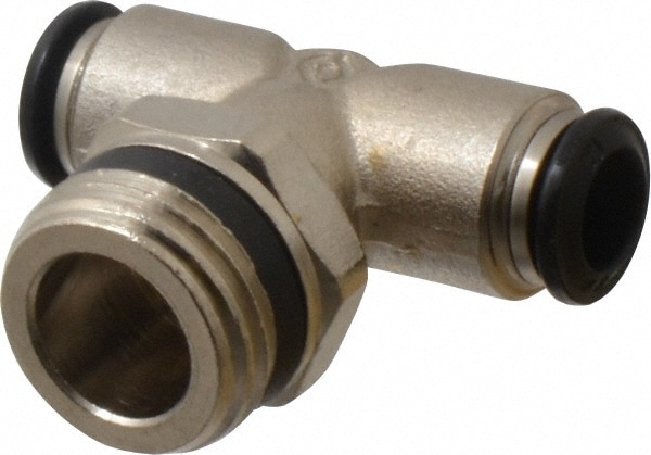 Push-To-Connect Tube to Universal Thread Tube Fitting: Swivel Branch Tee, 1/2" Thread