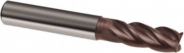 Guhring 9042580127000 Square End Mill: 1/2 Dia, 2 LOC, 1/2 Shank Dia, 4-1/2 OAL, 4 Flutes, Solid Carbide Image