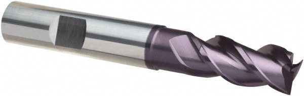 Guhring 9042540127000 Square End Mill: 1/2 Dia, 1-1/4 LOC, 1/2 Shank Dia, 3-1/2 OAL, 3 Flutes, Solid Carbide Image