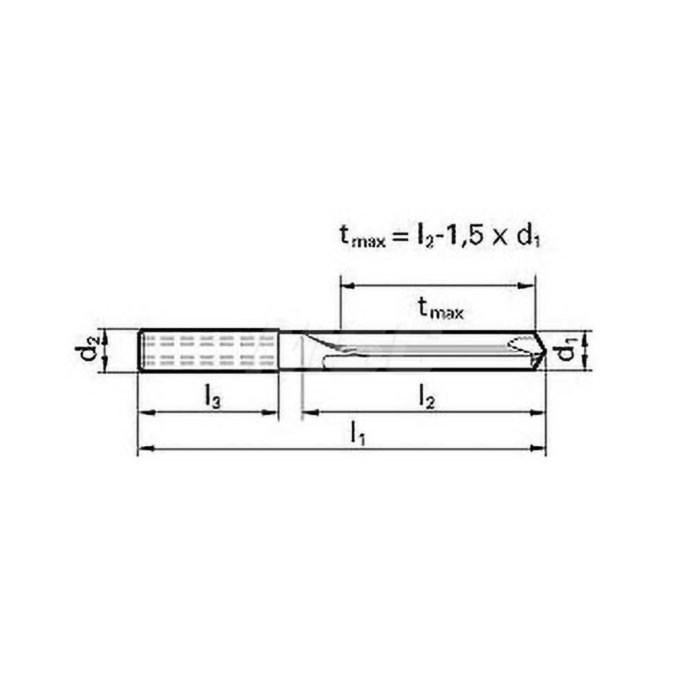 Guhring 1/2", 130° Point, Solid Carbide Straight Flute Drill Bit 53729125 MSC Industrial