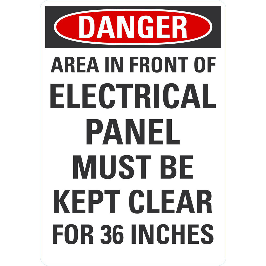 Lyle Signs - 10X7 BLK/WHT/RED ELECT PANEL DANGER SIGN | MSC Direct