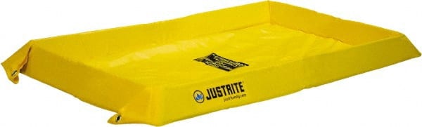 Justrite. 28402 Low Wall Collapsible Berm: 20 gal Capacity, 4 Long, 2 Wide, 4" High 