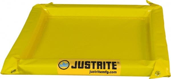 Justrite. 28418 Low Wall Collapsible Berm: 20 gal Capacity, 4 Long, 4 Wide, 2" High 