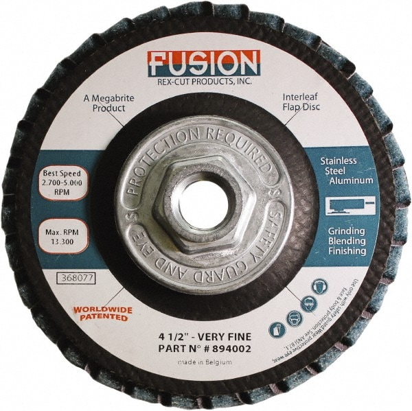 Rex Cut Abrasives - Flap Disc: 4-1/2