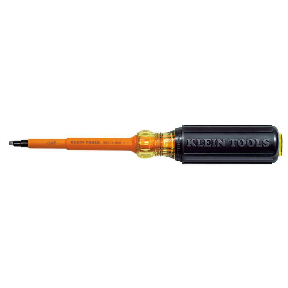 Klein Tools 662-4-INS #2 Point, 4" Blade Length Square Recess Screwdriver 