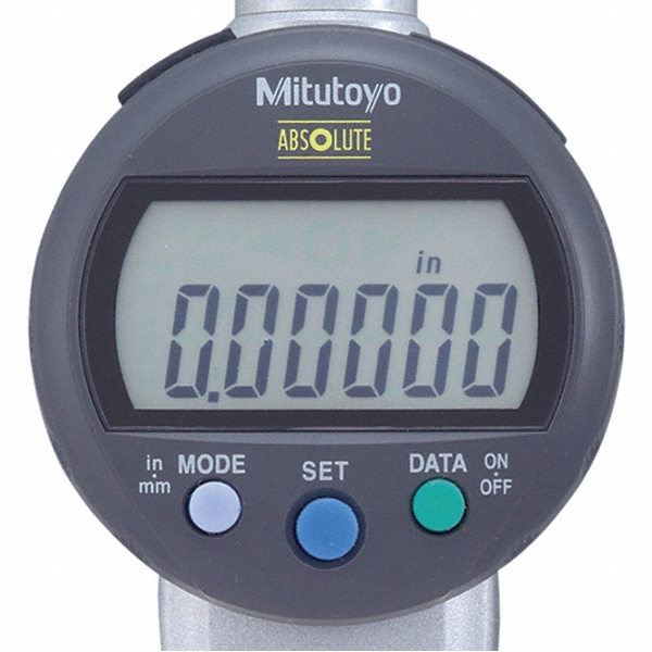 Mitutoyo 0 to 25.4mm Range, 0.00005" Graduation, Electronic Drop