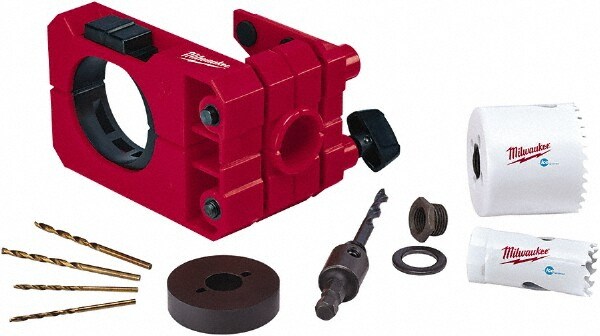 Hole Saw Kit: 10 Pc, 2-1/8 to 2-1/8" Dia