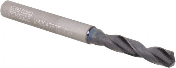 Sumitomo U101053 Screw Machine Length Drill Bit: 0.204" Dia, 135 °, Solid Carbide 