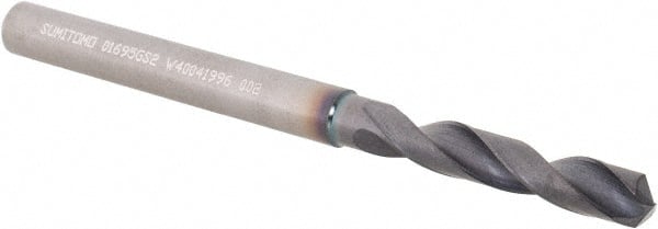 Sumitomo U101034 Screw Machine Length Drill Bit: 0.1695" Dia, 135 °, Solid Carbide 
