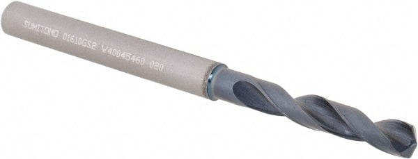 Sumitomo U101032 Screw Machine Length Drill Bit: 0.161" Dia, 135 °, Solid Carbide 
