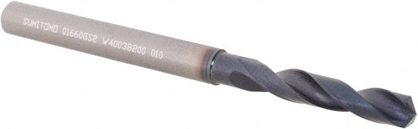 Sumitomo U101033 Screw Machine Length Drill Bit: 0.166" Dia, 135 °, Solid Carbide 