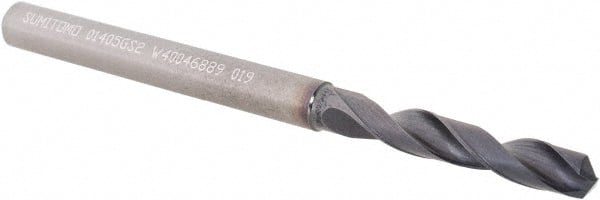 Sumitomo U101020 Screw Machine Length Drill Bit: 0.1405" Dia, 135 °, Solid Carbide 