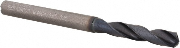 Sumitomo U101076 Screw Machine Length Drill Bit: 0.257" Dia, 135 °, Solid Carbide 