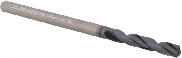 Sumitomo U101043 Screw Machine Length Drill Bit: 0.1875" Dia, 135 °, Solid Carbide 