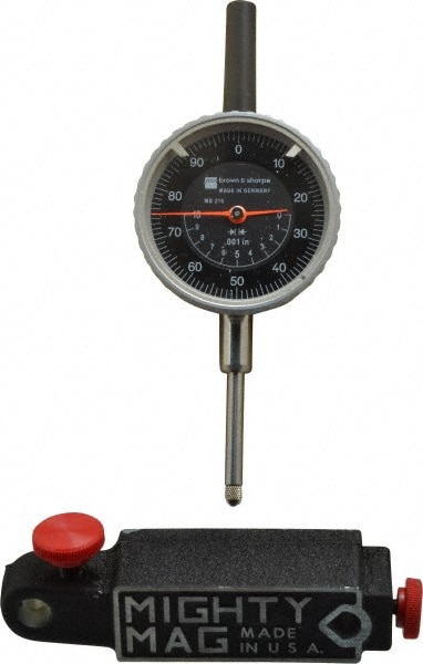 TESA Brown & Sharpe BNS99987B Dial Indicator & Base Kit: 0-100 Dial Reading 