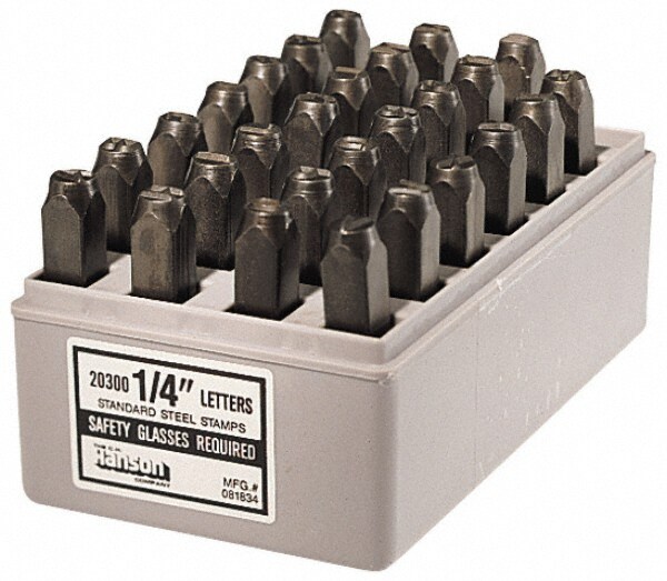 Standard Stamp Set: 1/16" Character, 27 pc