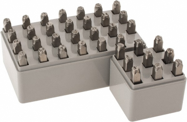 Standard Stamp Set: 3/16" Character, 36 pc - Alphabets, Numbers & Symbols, Standard