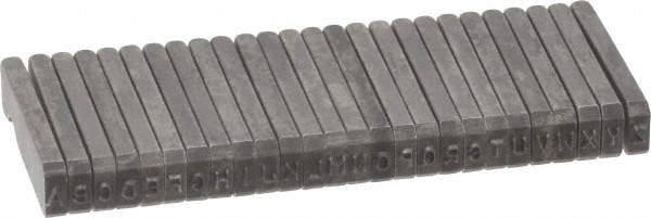 26 Piece, 1/16 Inch Character, Steel Type Set