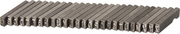 26 Piece, 1/8 Inch Character, Steel Type Set