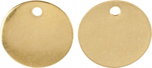 C.H. Hanson - 1-1/2 Inch Diameter, Round, Brass Blank Metal Tag - 53990321  - MSC Industrial Supply
