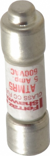 General Purpose Fuse: Fast-Acting, CC, 5.0000 A - 1-1/2" OAL, Fiberglass & GMG