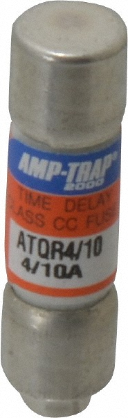 General Purpose Fuse: Time Delay, CC, 0.4000 A - 1-1/2" OAL, Fiberglass & GMG