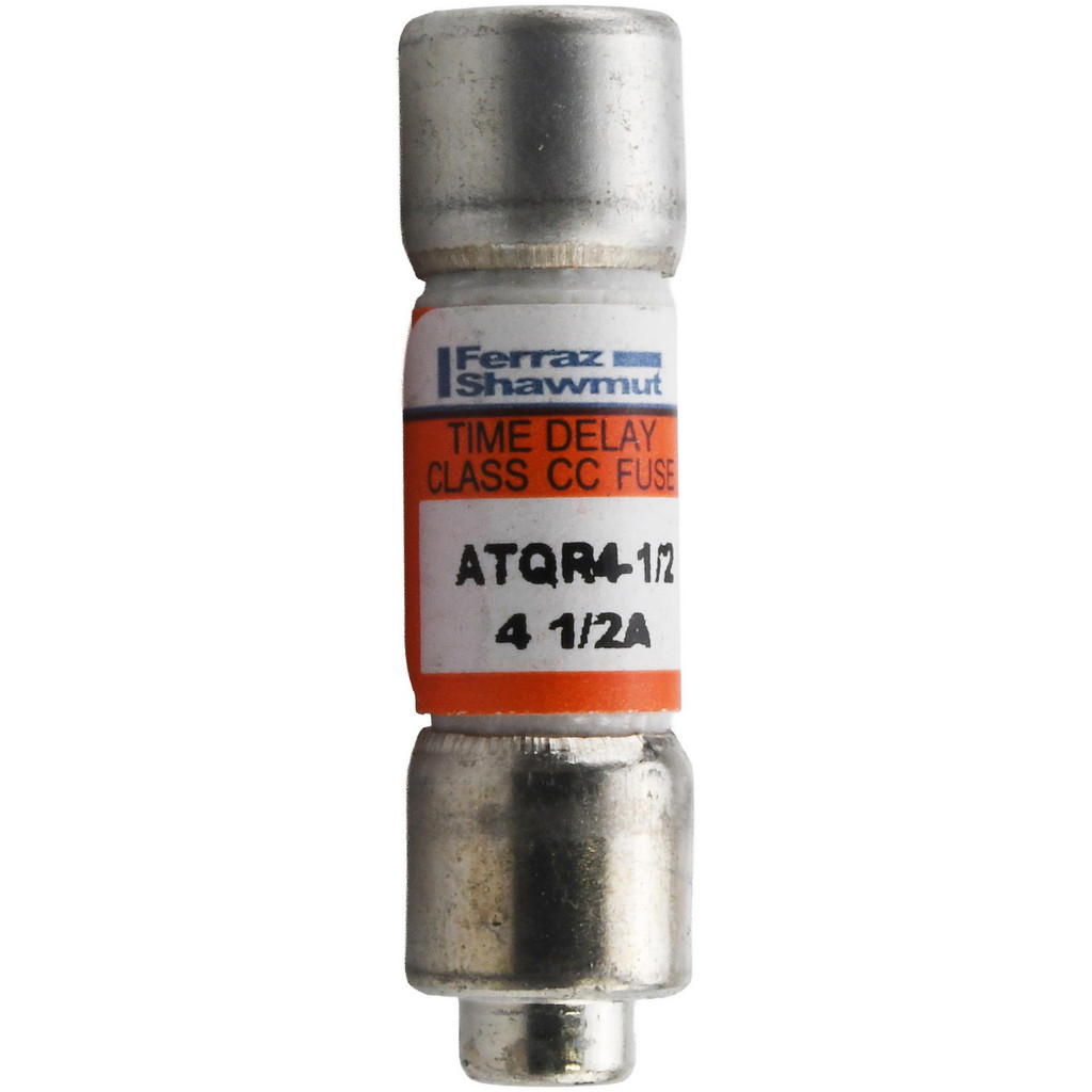 Ferraz Shawmut General Purpose Fuse: Time Delay, CC, 4.5000 A - 1-1/2" OAL, Fiberglass & GMG | 5-Pack | Part #ATQR4-1/2