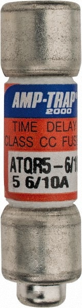 Cylindrical Time Delay Fuse: CC, 5.6 A, 10.4 mm Dia