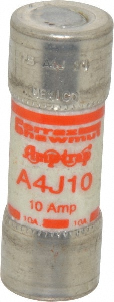 Ferraz Shawmut A4J10 Cylindrical Fast-Acting Fuse: J, 10 A, 20.6 mm Dia Image