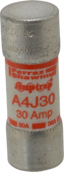 Ferraz Shawmut A4J30 Cylindrical Fast-Acting Fuse: J, 30 A, 20.6 mm Dia Image