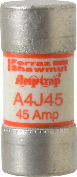 Ferraz Shawmut A4J45 Cylindrical Fast-Acting Fuse: J, 45 A, 27 mm Dia Image