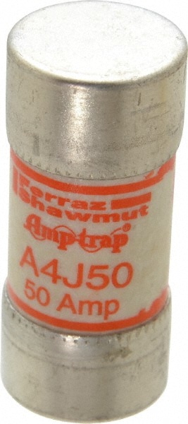 Ferraz Shawmut A4J50 Cylindrical Fast-Acting Fuse: J, 50 A, 27 mm Dia Image