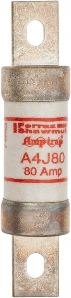 Ferraz Shawmut A4J80 Cylindrical Fast-Acting Fuse: J, 80 A, 4-5/8" OAL, 1-1/8" Dia 