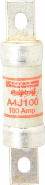 Ferraz Shawmut A4J100 Cylindrical Fast-Acting Fuse: J, 100 A, 4-5/8" OAL, 1-1/8" Dia Image